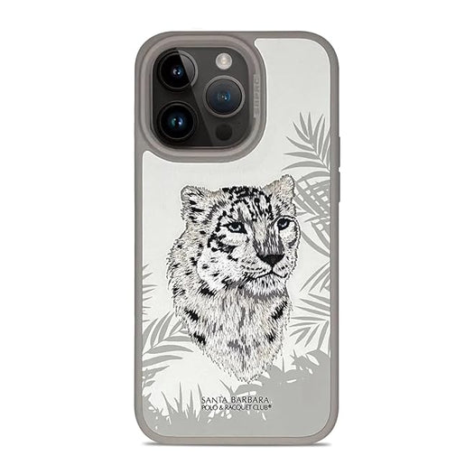 Santa Barbara Classic Savanna Series Leopard Genuine Leather Case For iPhone 15 Pro