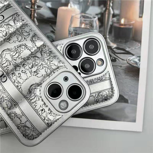 Premium Trendy Shockproof Puffer Back Case Cover for iPhone 13 Pro Max