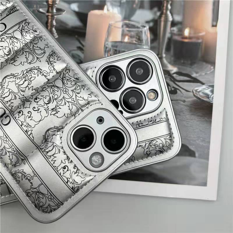 Premium Trendy Shockproof Puffer Back Case Cover for iPhone 13 Pro Max