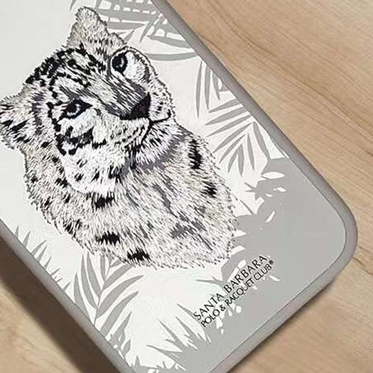 Santa Barbara Classic Savanna Series Leopard Genuine Leather Case For iPhone 15 Pro