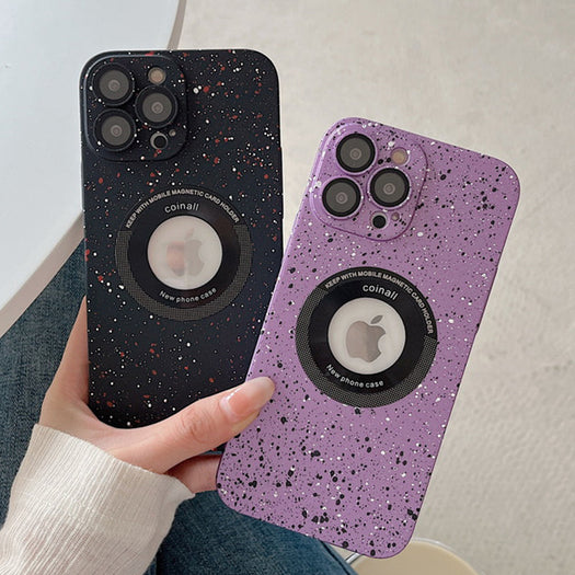 Luxury Matte Polycarbonate Dot Case Logo Visiblility Case For iPhone 14 Pro Max