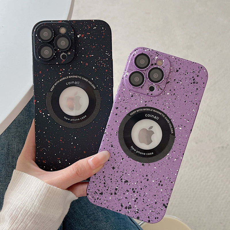 Luxury Matte Polycarbonate Dot Case Logo Visiblility Case For iPhone 14 Pro Max