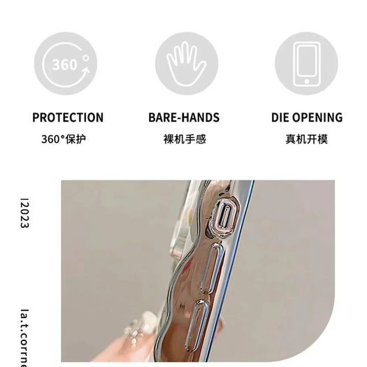 Floral Mirror Back Case For Apple iPhone 15 Pro Max