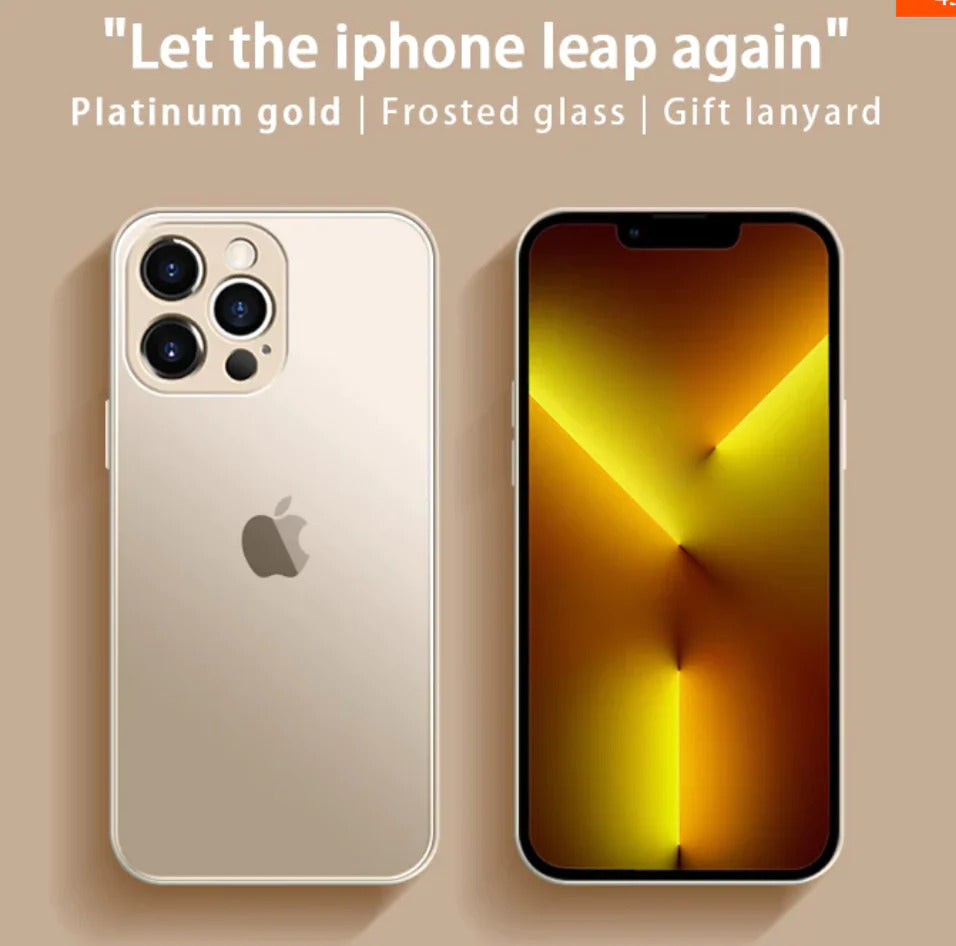 Orignal Glossy Premium Glass Back Case For iPhone 13 Pro