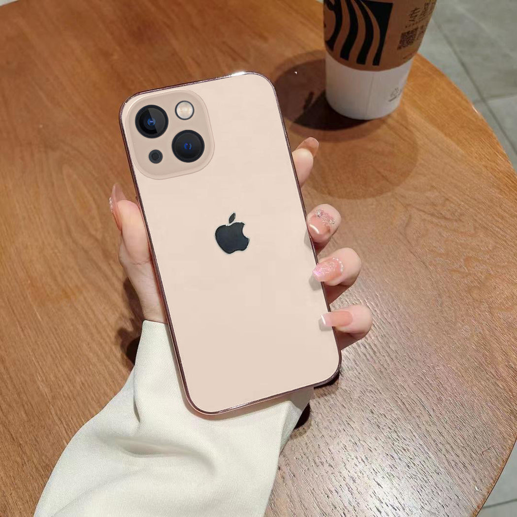 Orignal Glossy Premium Glass Back Case For iPhone 13