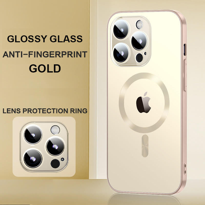 Glossy Ultra Thin Electroplated Camera Lens Protection With Magsafe For iPhone