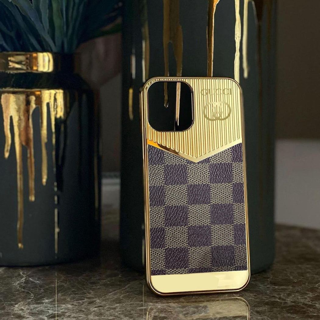 Premium Golden Luxury Back Case For Apple iPhone 13 Pro Max - Premium Cases