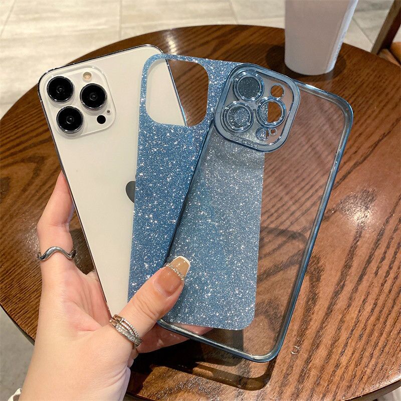 Luxury Glitter Transparent Bumper Back Case for iPhone