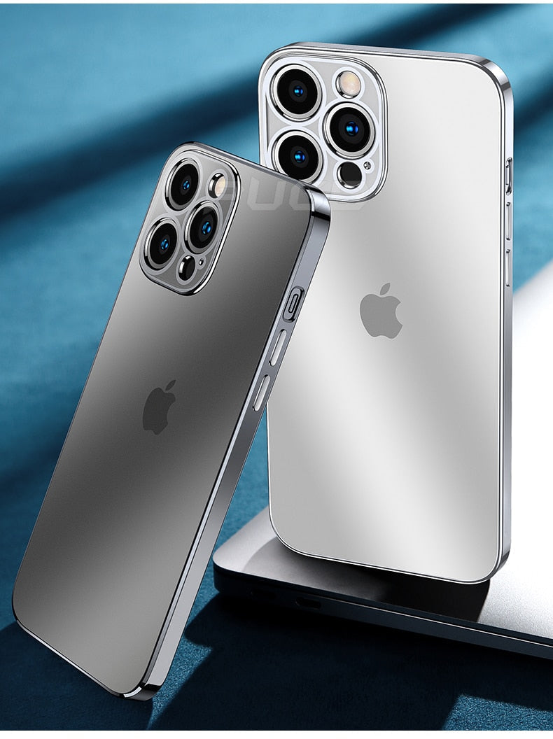 Luxury Square Silicon Clear Back Case With Camera Protection For iPhone 11 Pro Max - Premium Cases