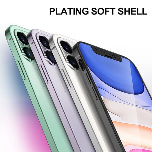 The Luxury Square Silicon Clear Case With Camera Protection For iPhone 13 Pro - planetcartonline