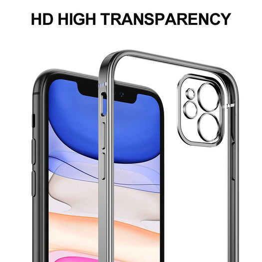 The Luxury Square Silicon Clear Case With Camera Protection For iPhone 13 Pro Max - planetcartonline