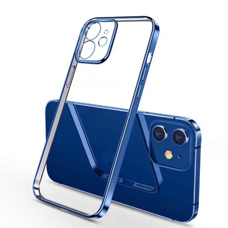 The Luxury Square Silicon Clear Case With Camera Protection For iPhone 13 Pro Max - planetcartonline