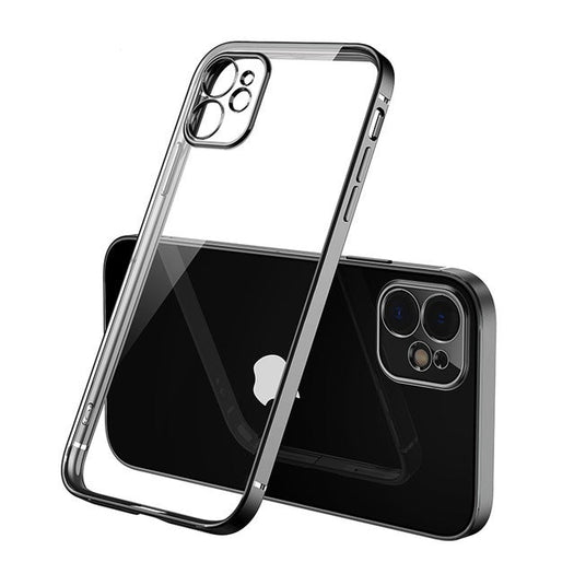 The Luxury Square Silicon Clear Case With Camera Protection For iPhone 13 Pro - planetcartonline
