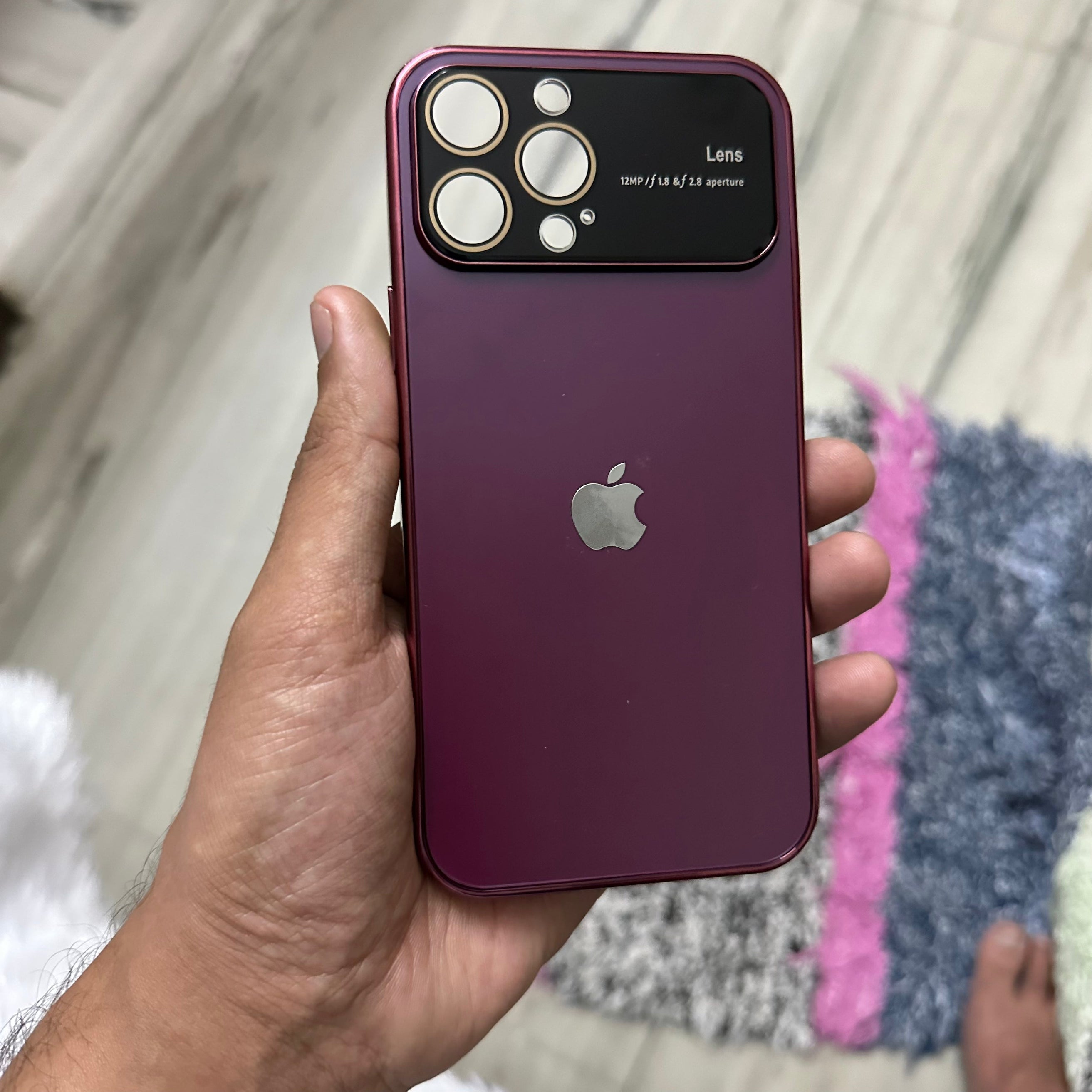 New design Lens Glass Case For iPhone