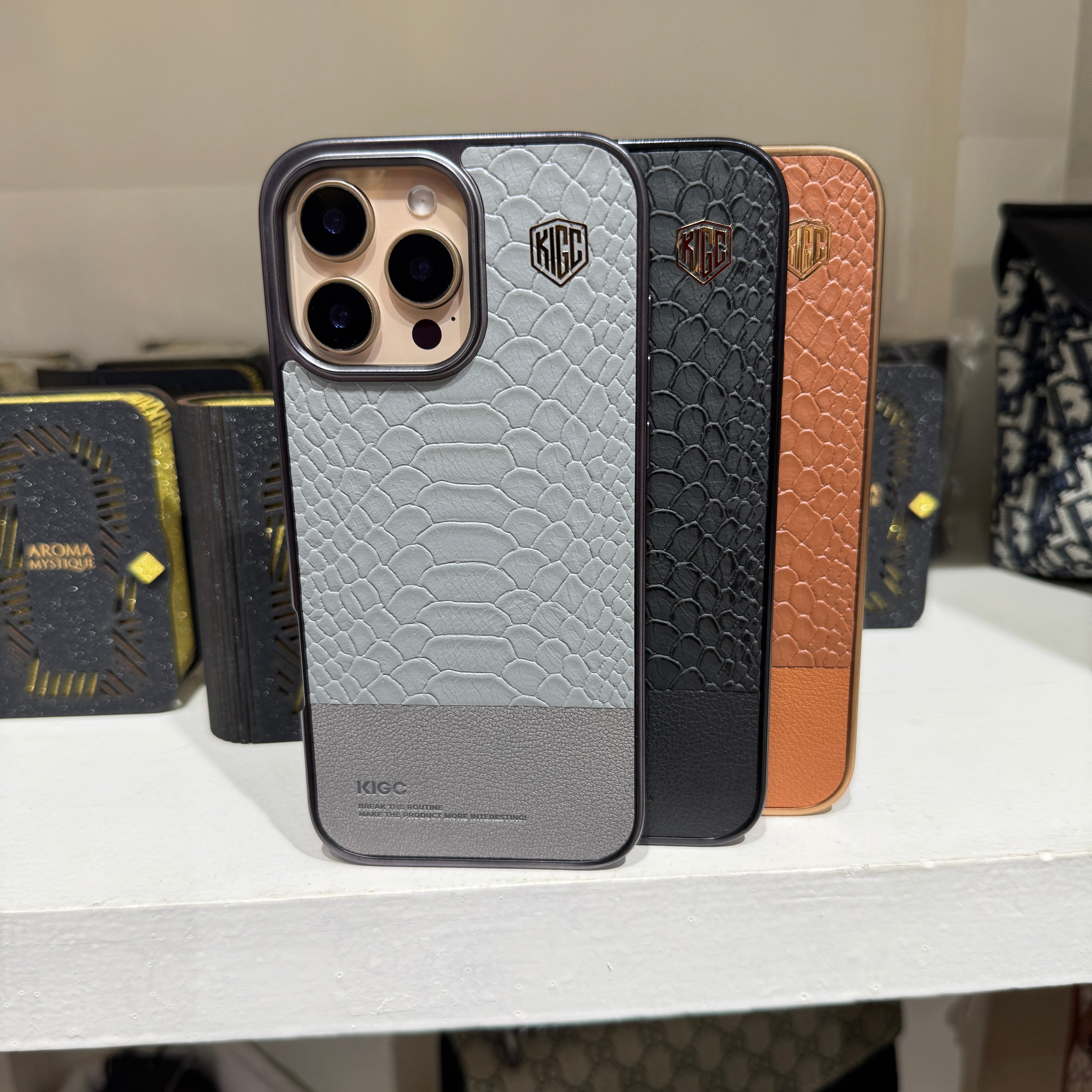 Crocodile Vegan Leather Case For iPhone