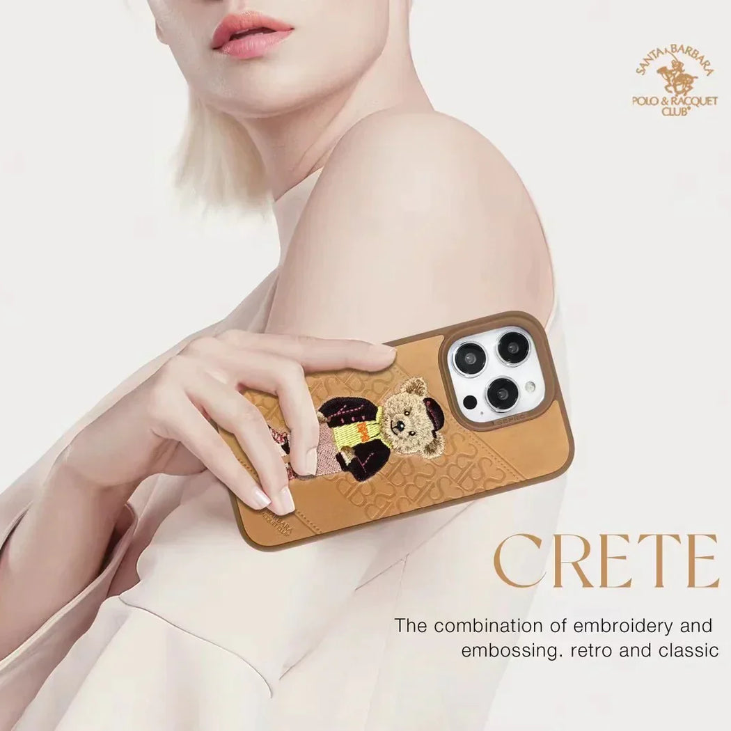 Santa Barbara Classic Crete Series Genuine Leather Case For iPhone 15 Pro