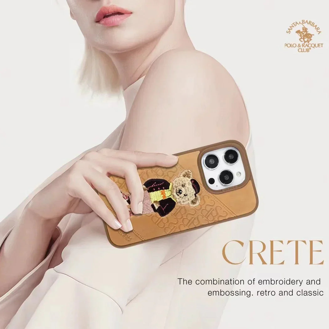 Santa Barbara Classic Crete Series Genuine Leather Case For iPhone 15 Pro Max