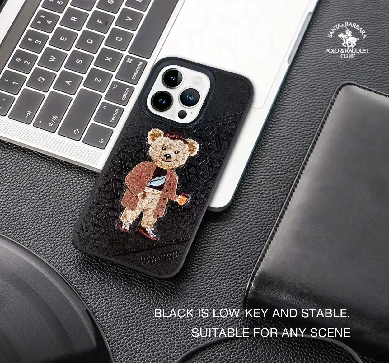 Santa Barbara Classic Crete Series Genuine Leather Case For iPhone 15 Pro