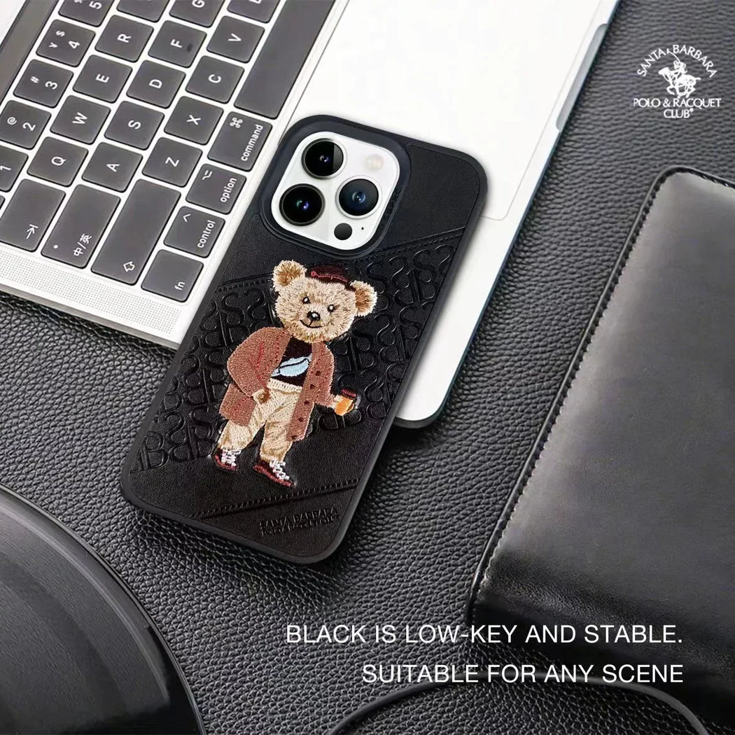 Santa Barbara Classic Crete Series Genuine Leather Case For iPhone 15 Pro Max