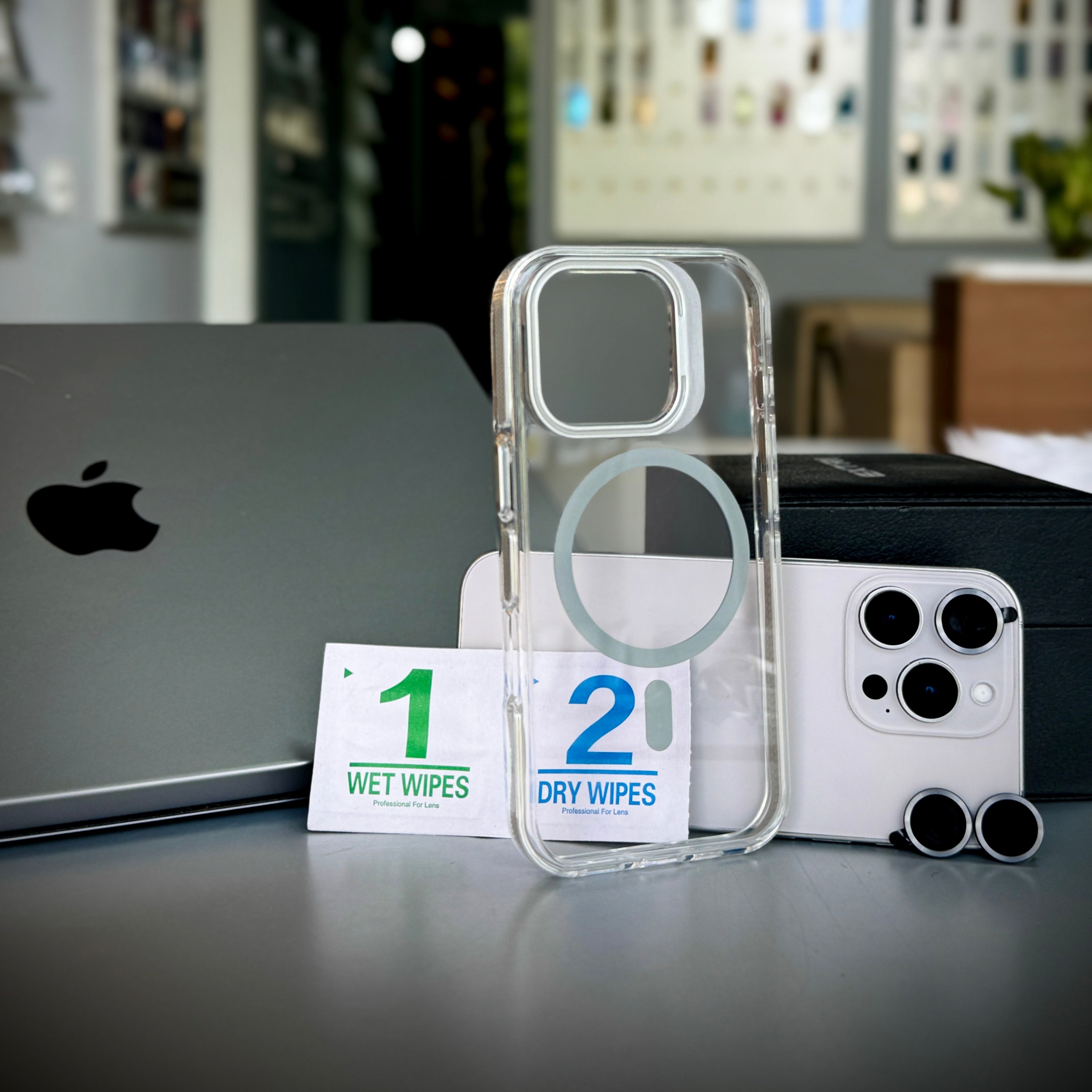 Camera Metal Stand Clear Magsafe Case For iPhone 16 Series