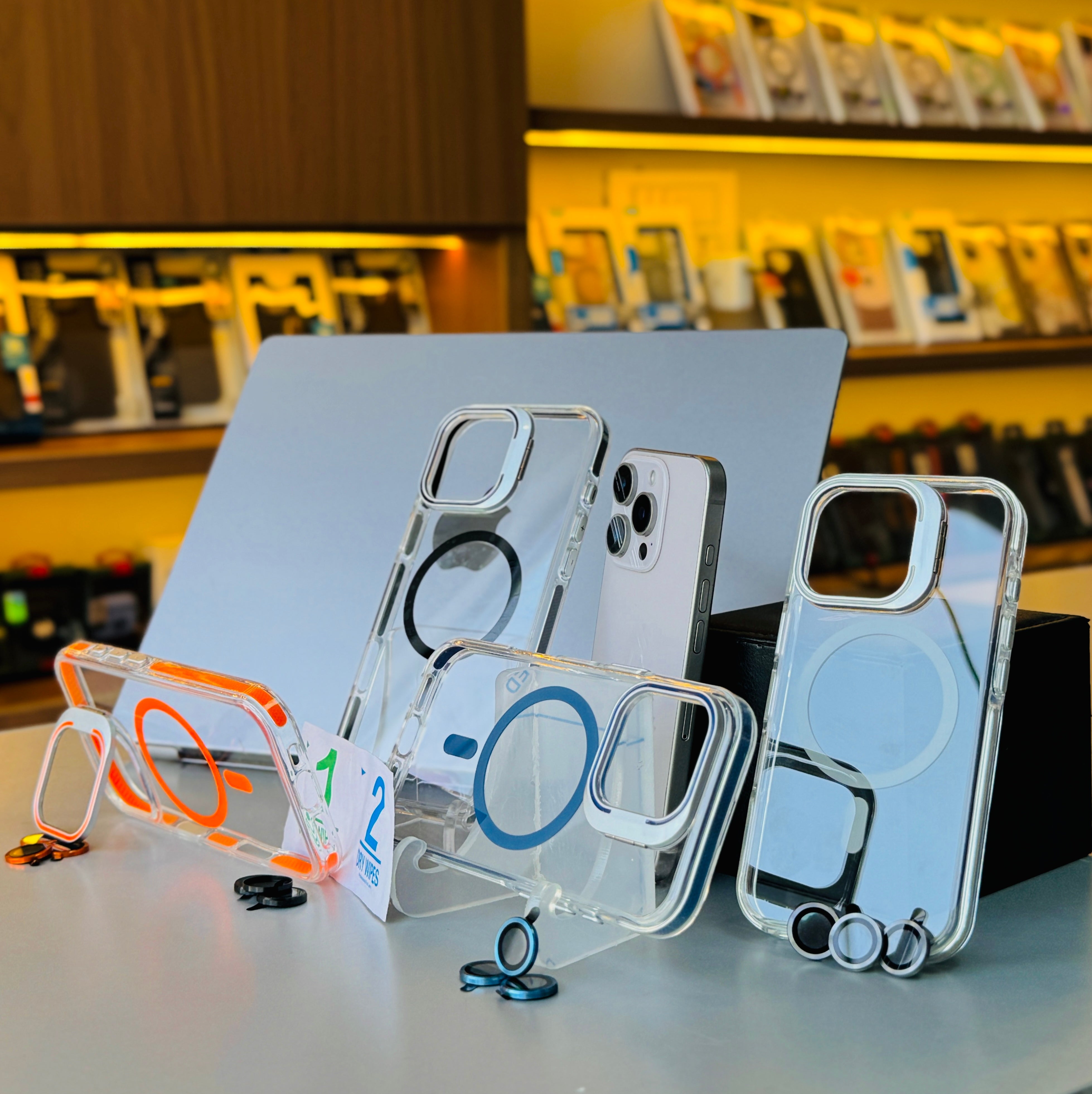 Camera Metal Stand Clear Magsafe Case For iPhone 16 Series
