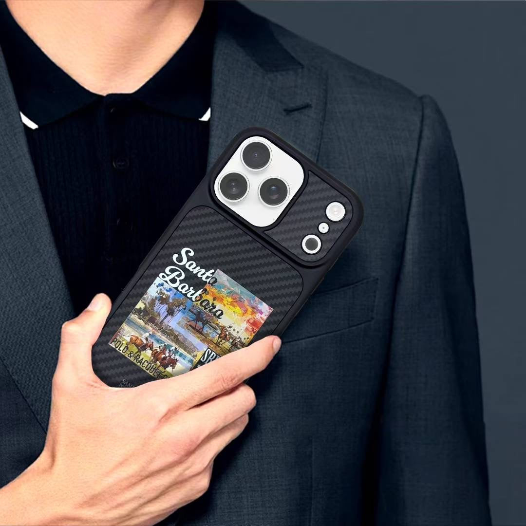 Carbon Fiber Elvis Santa Barbara Case For iPhone 17 Series