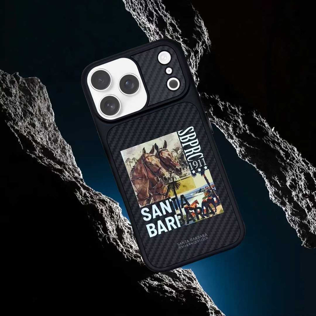 Carbon Fiber Elvis Santa Barbara Case For iPhone 17 Series