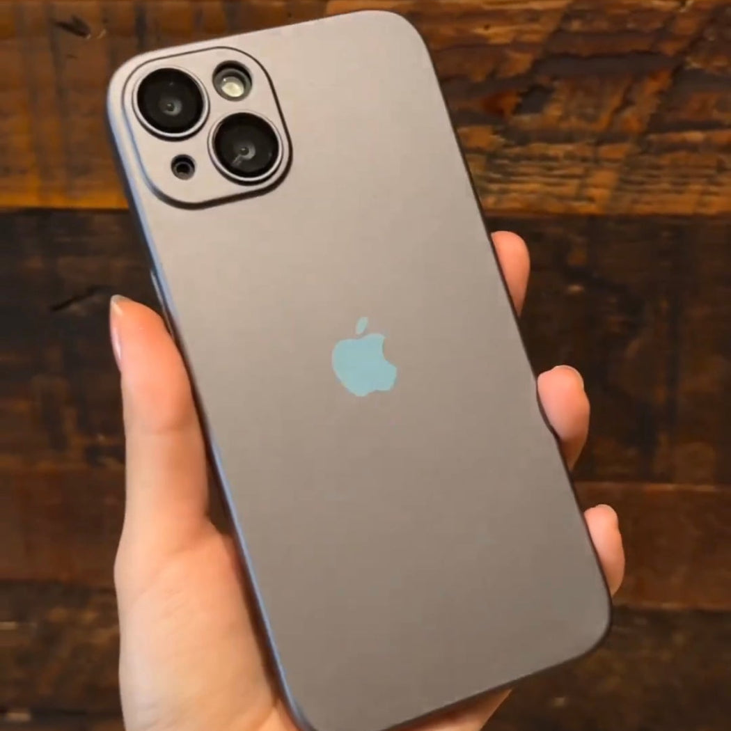 Luxurious Matte Thin Back Case With Shinning Logo For iPhone 14 Series