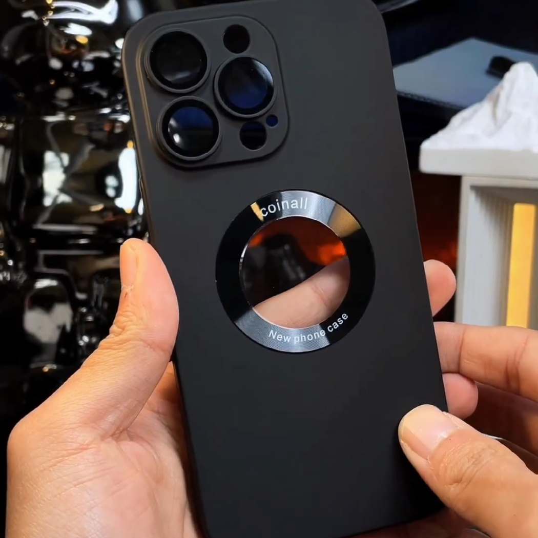 Luxury Matte Polycarbonate Logo Visiblility Case For iPhone 14