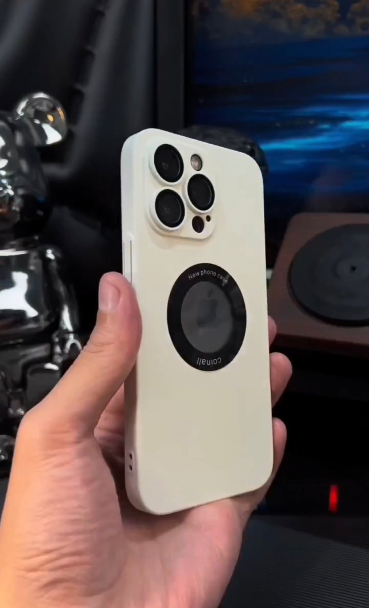 Luxury Matte Polycarbonate Logo Visiblility Case For iPhone