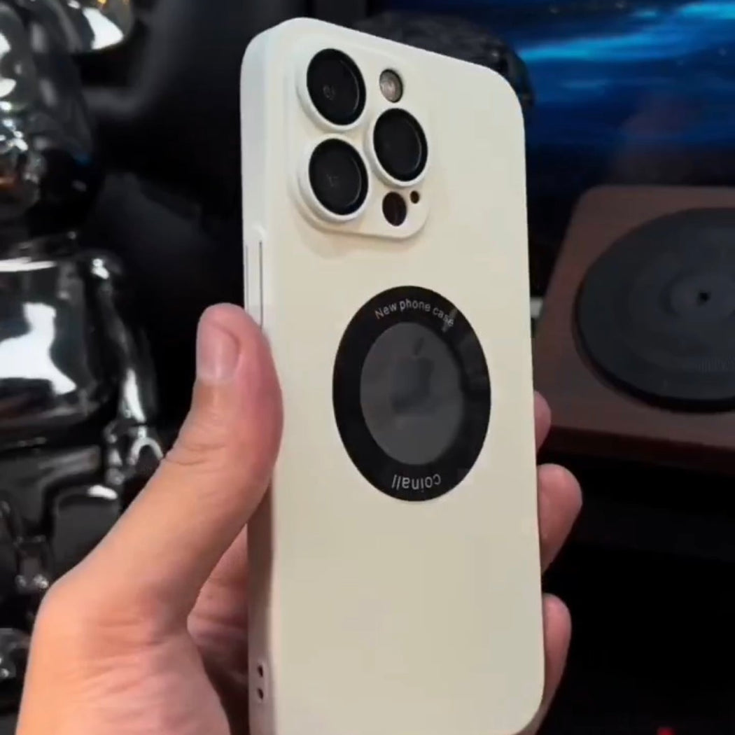 Luxury Matte Polycarbonate Logo Visiblility Case For iPhone