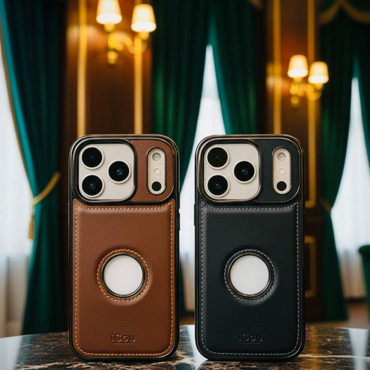Superior Leather Logo Cut Case For iPhone 17 Series