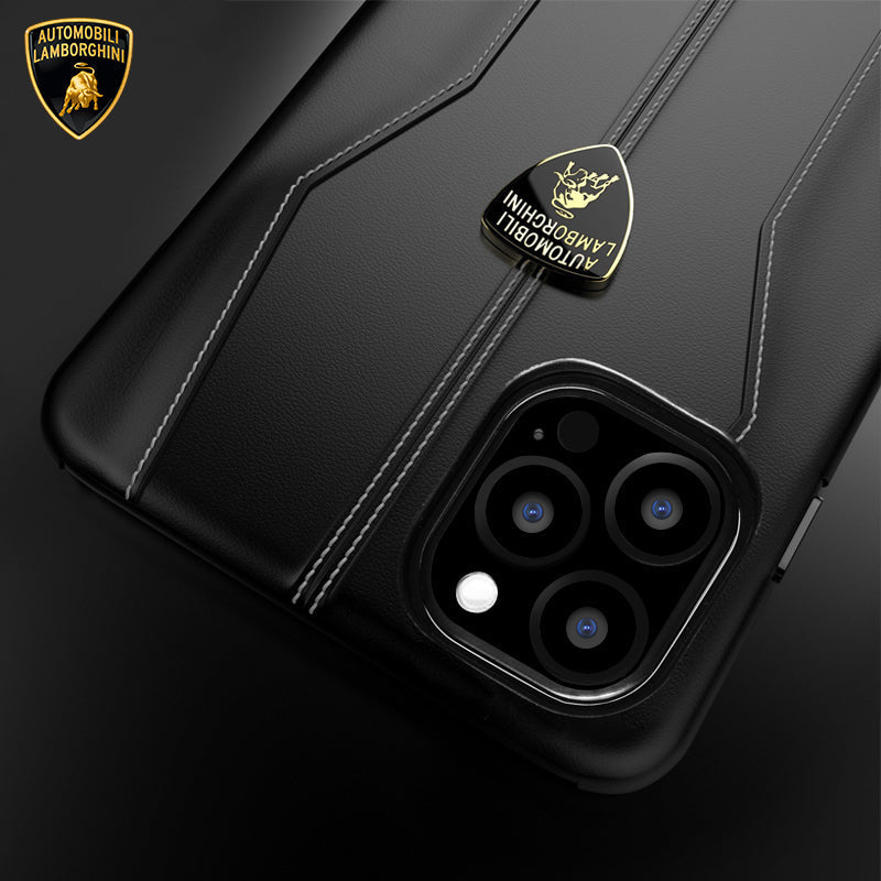 Huracan D1 Genuine Leather Hard Lamborghini Case for Apple iPhone 13 Pro