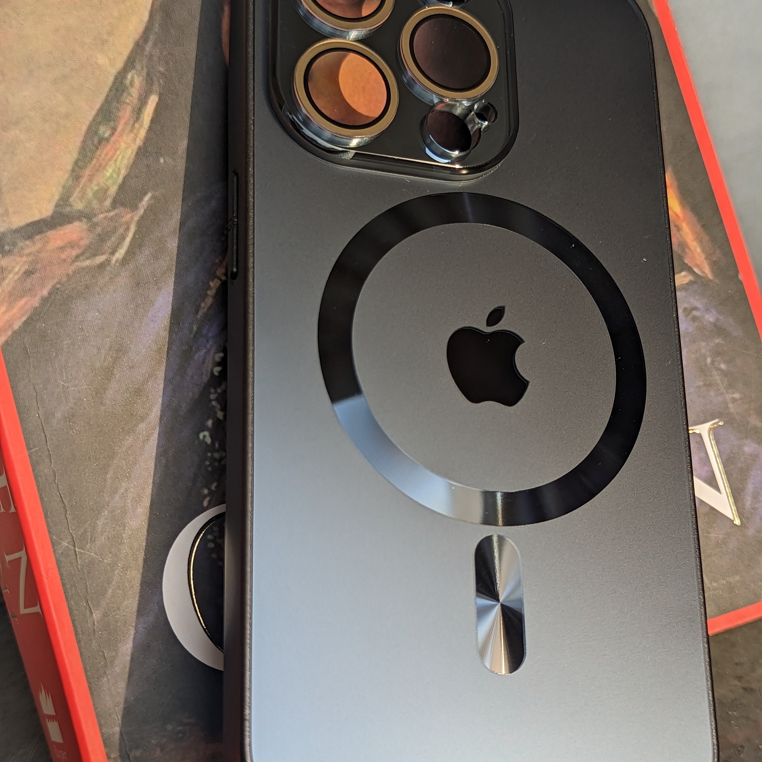 Glossy Ultra Thin Electroplated Camera Lens Protection With Magsafe For iPhone