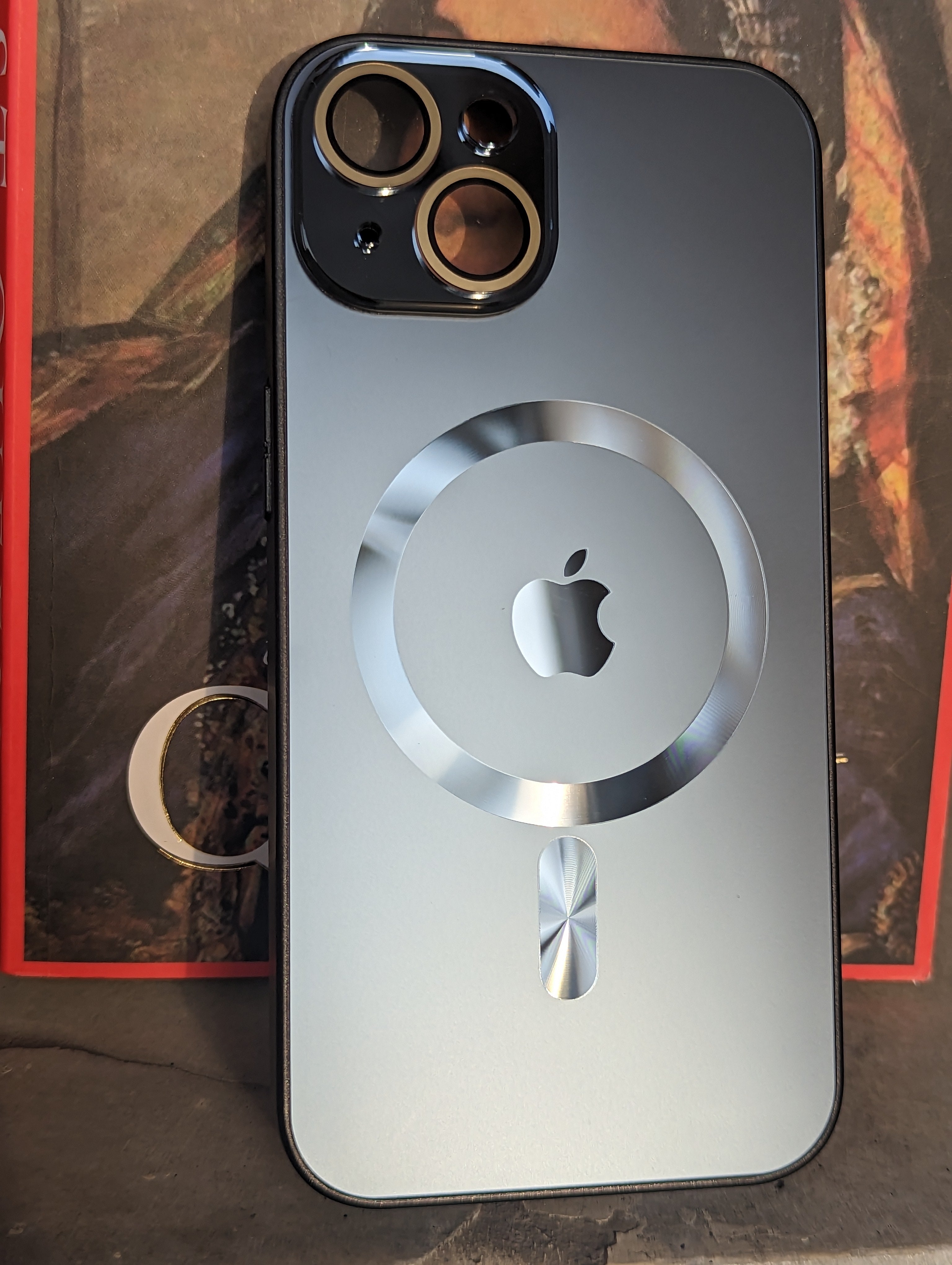 Glossy Electroplated Camera Lens Protection Magsafe Case For iPhone 13