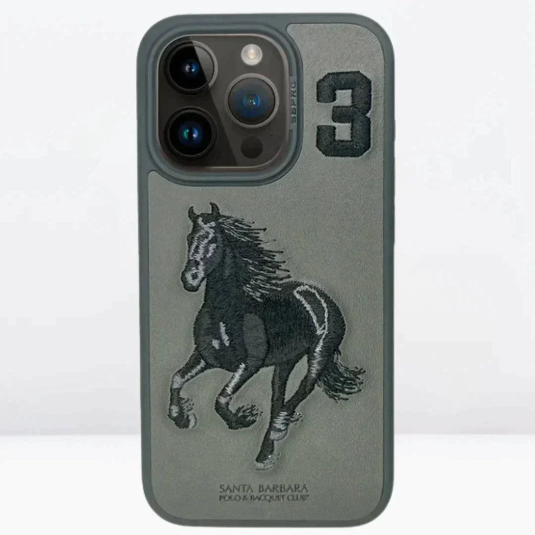 Santa Barbara Classic Boris Series Genuine Leather Case For iPhone 15 Pro