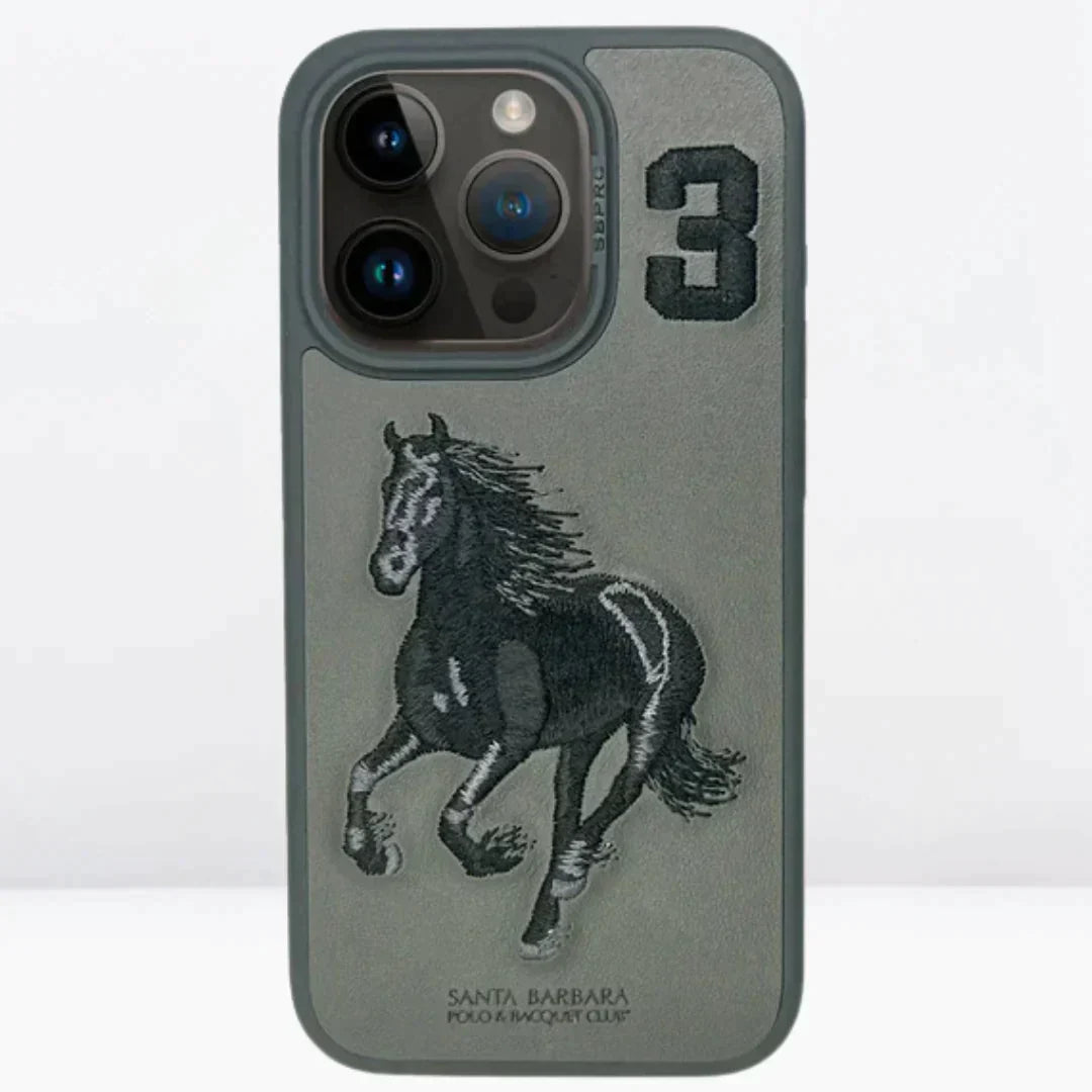 Santa Barbara Classic Boris Series Genuine Leather Case For iPhone 15 Pro