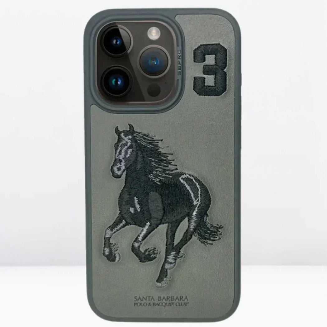 Santa Barbara Classic Boris Series Genuine Leather Case For iPhone 15 Pro Max