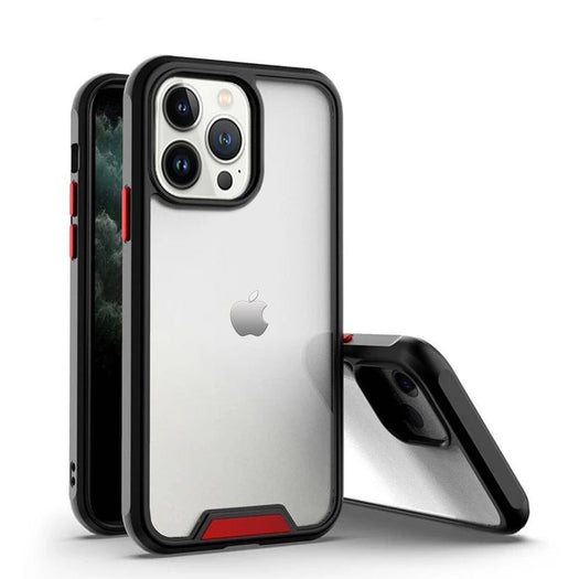 Anti-knock Shockproof Transparent Heavy Duty Bumper TPU + PC Back Case Cover for iPhone 13 Pro Max - Premium Cases