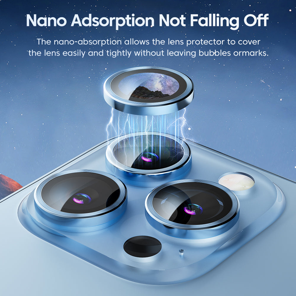 Ring Metal Camera Lens Protector Glass For iPhone 14 Pro