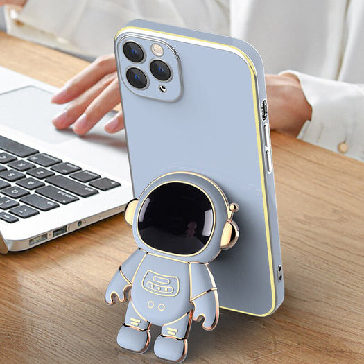 Astronaut Luxurious Gold Edge Back Case For iPhone 12 Series