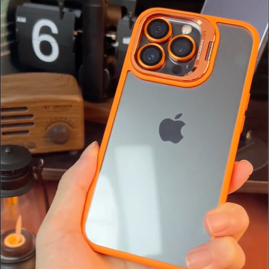 Camera Stand Case With Metal Rings For iPhone 14