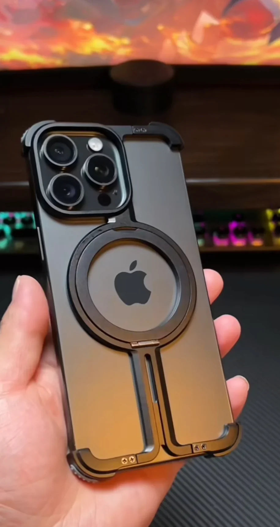 Matel Magsafe Ring Stand Case For iPhone