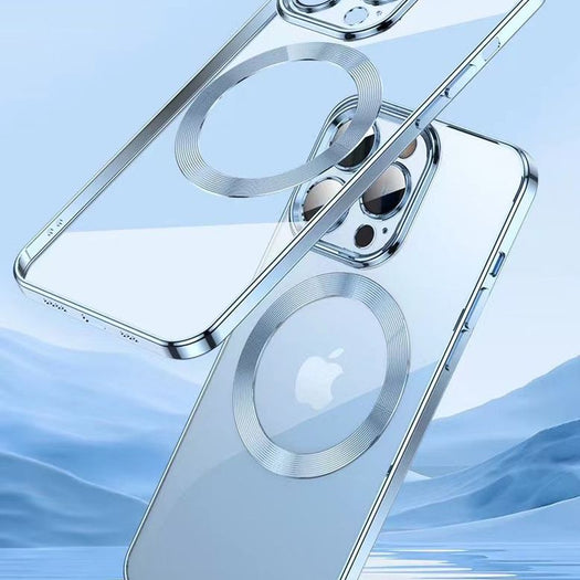 The Luxury Square Silicon Magsafe Clear Case With Camera Protection For iPhone 14 Plus