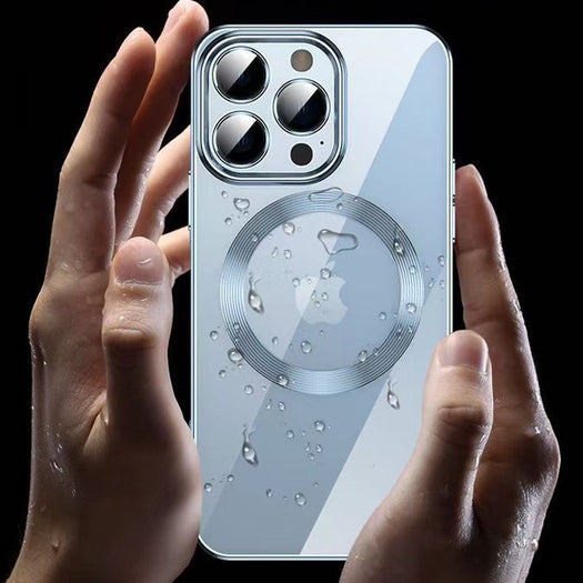 The Luxury Square Silicon Magsafe Clear Case With Camera Protection For iPhone 14 Plus