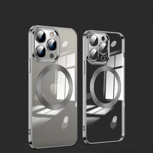 The Luxury Square Silicon Magsafe Clear Case With Camera Protection For iPhone 13 Series