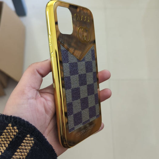 Premium Golden Luxury Back Case For iPhone 12 Pro
