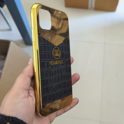 Premium Golden Luxury Back Case For iPhone 12 Pro