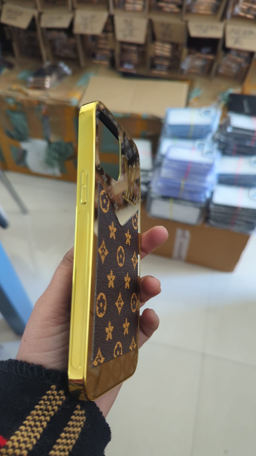 Premium Golden Luxury Back Case For iPhone 12 Pro Max