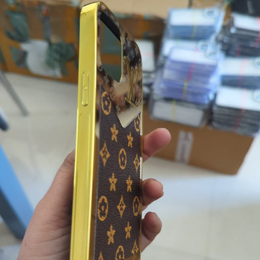 Premium Golden Luxury Back Case For iPhone 12 Pro